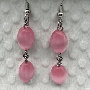 Pink Cat Eyes Earrings